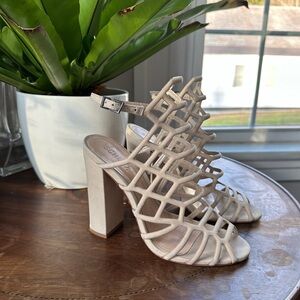 SCHUTZ Women's Beige Strappy Heels